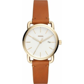 Bracelet de montre Fossil ES4348 Cuir Brun 16mm